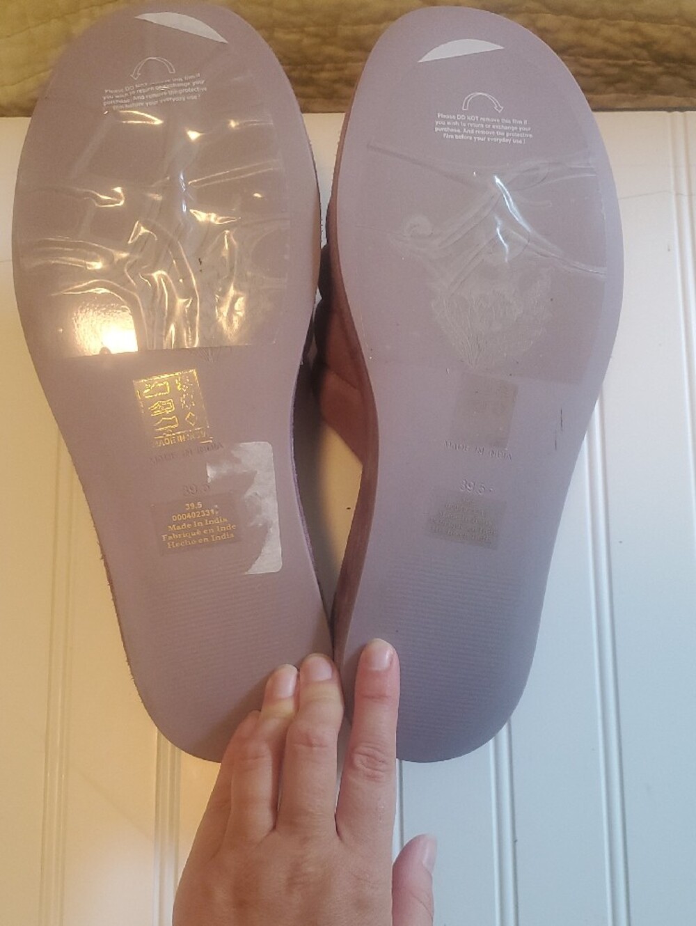Free People Almost Paradise Purple Velvet Platform Slide Sandals 39.5 9.5 - Picture 5 of 6
